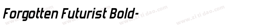 Forgotten Futurist Bold字体转换